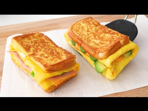 Thumbnail for 3 ways to make one pan egg toast! 5 minutes quick breakfast! Easy, Delicious and Healthy!